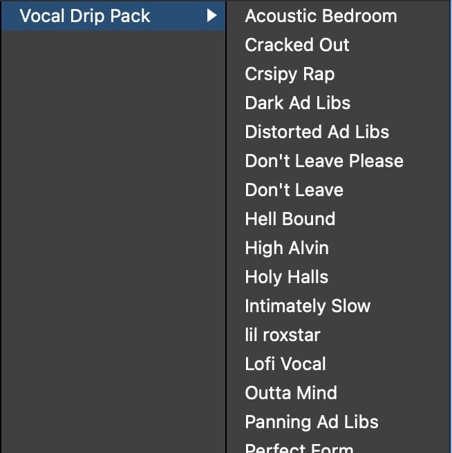 Vocal Drip Preset Pack Bundle for Logic Pro X Ableton FL Studio Pro Tools