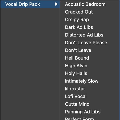 Vocal Drip Preset Pack Bundle for Logic Pro X Ableton FL Studio Pro Tools